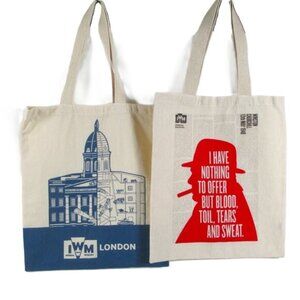 SET OF 2 CANVAS CHURCHILL & MUSEUM TOTES